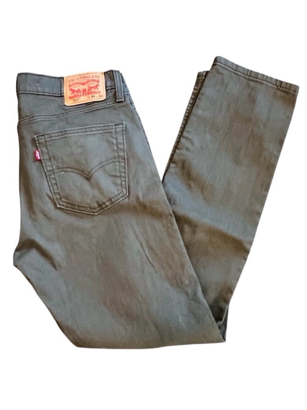 LEVI’S Men’s Skinny Fit 511 Coated Jeans - Brown 34 x 32